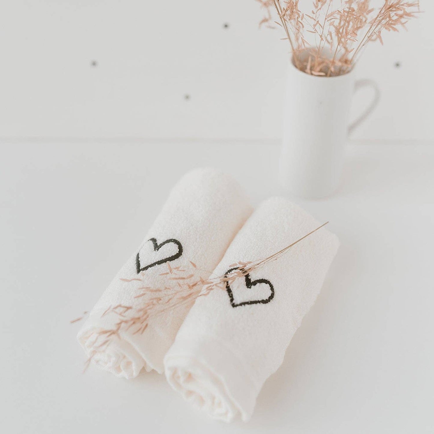 Dainty heart washcloths (Set of 6)