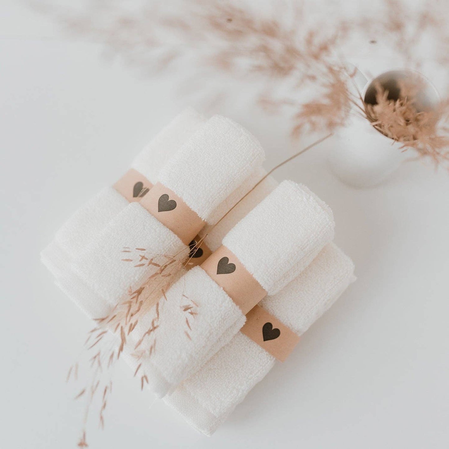 Dainty heart washcloths (Set of 6)