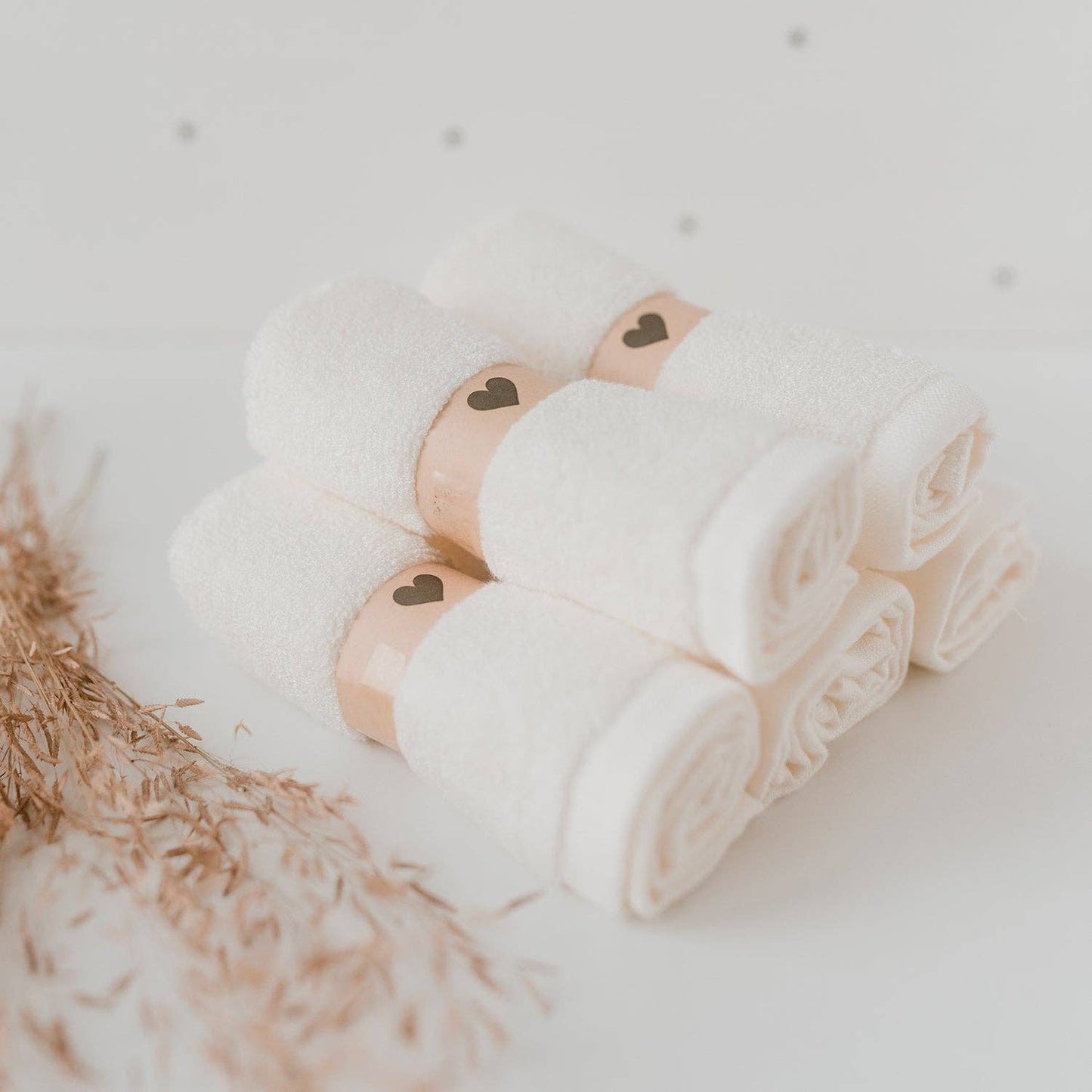 Dainty heart washcloths (Set of 6)