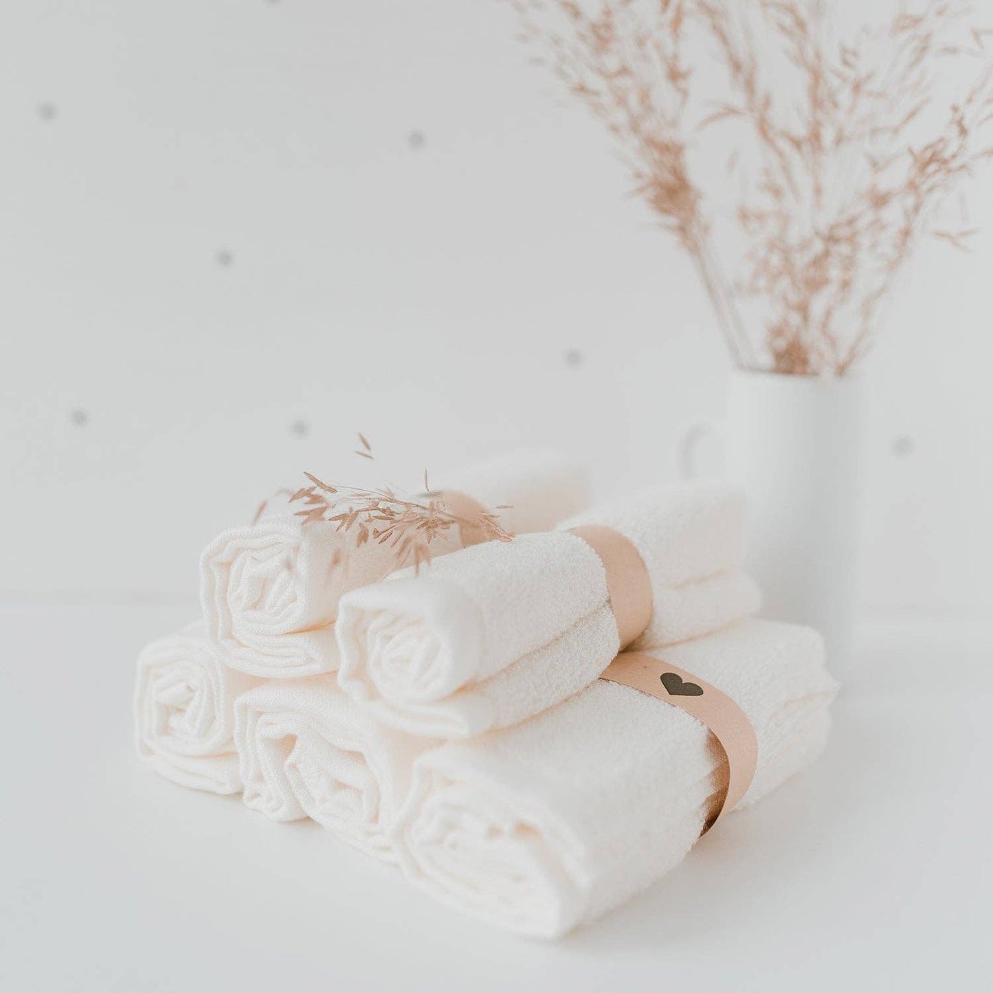 Dainty heart washcloths (Set of 6)