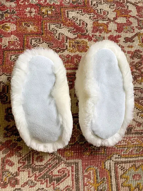 White Sheepskin Slippers