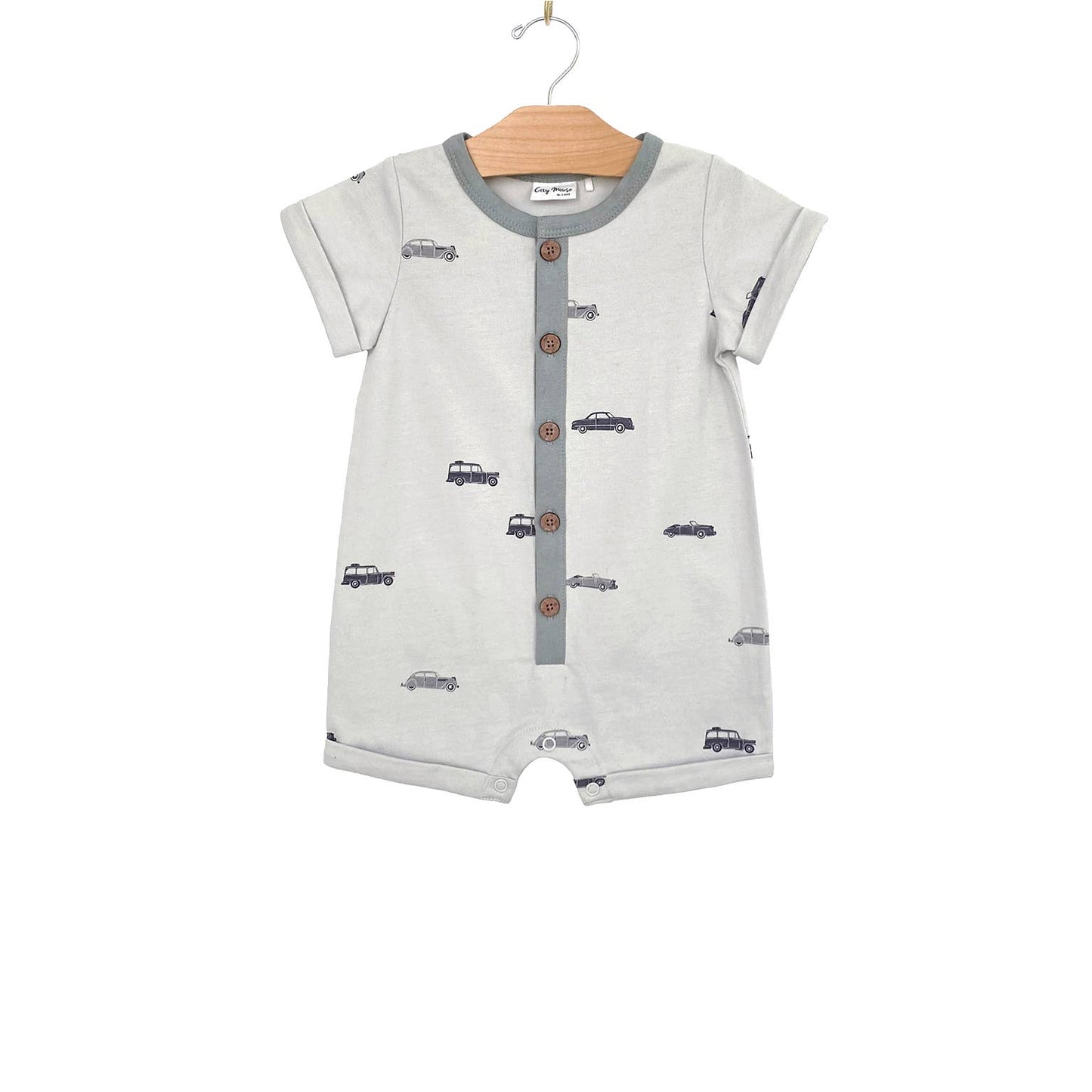 Cars Short Henley Romper