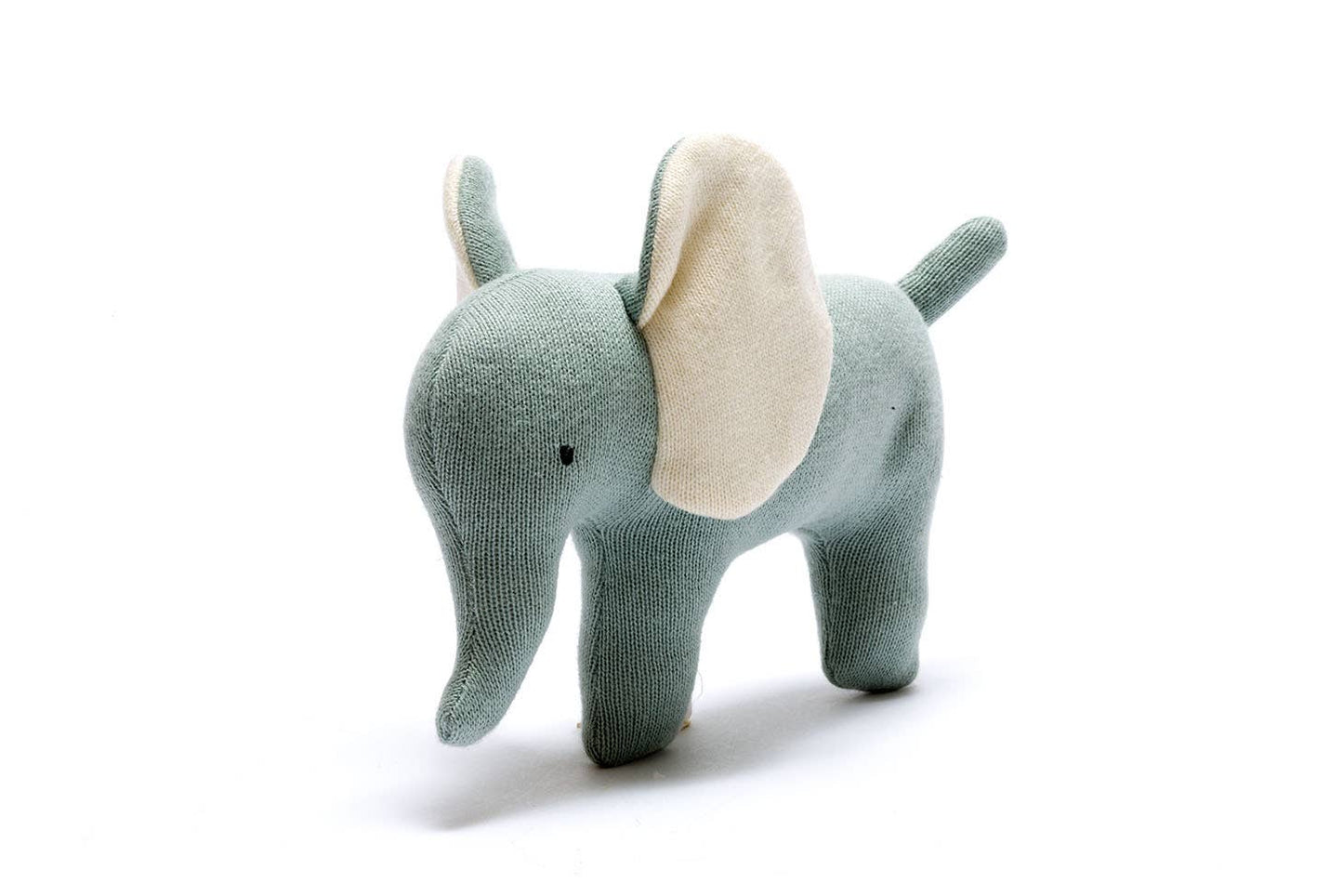 Organic Cotton Teal Elephant Plush Toy